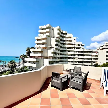 Sea Front With Large Terrace In Benalbeach Apartment *